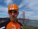 Daniel Brosemer before riding over the Golden Gate bridge
